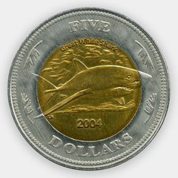 Акула 5 долларов 2004 Кокосовые острова (Австралия) (сост. XFine)