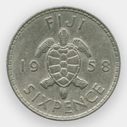 6 пенсов 1958 Фиджи (сост. Very Fine)
