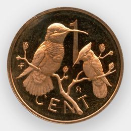 1 цент 1975 Британские Виргинские острова (сост. Proof)