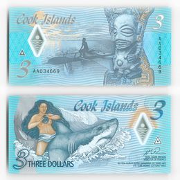 Банкнота 3 доллара 2021 Острова Кука (сост. UNC)