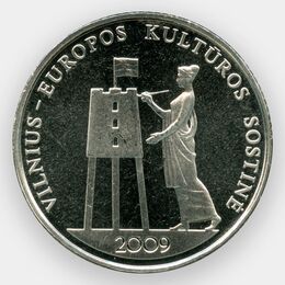 Вильнюс 1 лит 2009 Литва (сост. UNC)