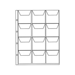 Лист для монет на 12 ячеек с клапанами (58х60 мм) (Optima)