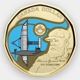 175 лет со дня рождения Александра Грейама Белла 1 доллар 2022 Канада (цветная)