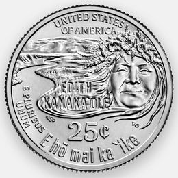 Гавайская танцовщица Эдит Канакаоле 25 центов 2023 (D) США