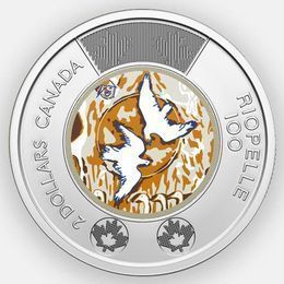 Жан-Поль Риопель (цветная) 2 доллара 2023 Канада
