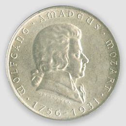 Амадей Моцарт 2 шиллинга 1931 Австрия