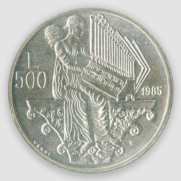 Европейский год музыки 500 лир 1985 Сан-Марино