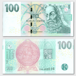 Банкнота 100 крон 2018 Чехия сост. UNC
