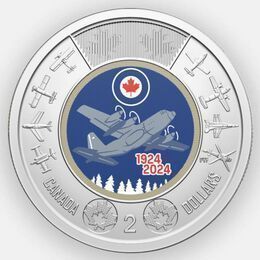 Королевские ВВС (цветная) 2 доллара 2024 Канада