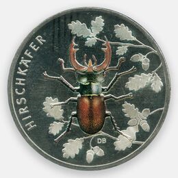  Жук-олень 5 евро 2024 Германия (UNC)