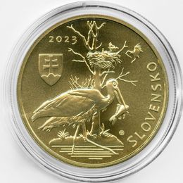 Чёрный аист 5 евро 2023 Словакия (UNC)