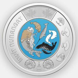 Празднование Дня Инуит Нунангат (цветная) 2 доллара 2024 Канада