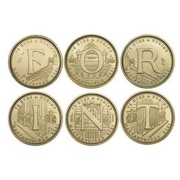 Набор монет 75 лет форинту (6 монет) Венгрия 5 форинтов 2021