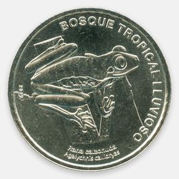 Красноглазая древесная лягушка 50 колонов 2023 Коста Рика (UNC)