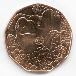 Народный поросенок 5 евро 2023 Австрия (UNC)