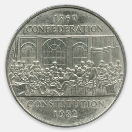 115 лет конституции 1 доллар 1982 Канада (XFine)