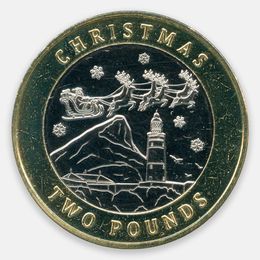 Рождество 2 фунта 2024 Гибралтар (UNC)