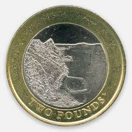 Пляж Сэнди Бэй 2 фунта 2020 Гибралтар (UNC)