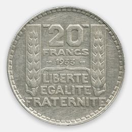 20 франков 1933 Франция (XFine)