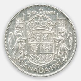 50 центов 1951 Канада (XFine) 