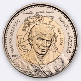 100 лет со дня рождения Ласло Надь 100 форинтов 2025 Венгрия (сост. UNC)