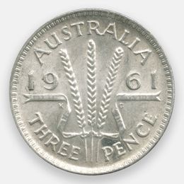 3 пенса 1961 Австралия (UNC)
