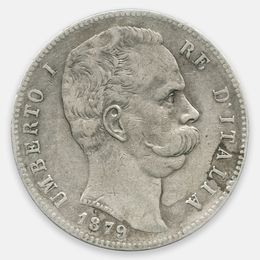 5 лир 1879 Италия (Very Fine)