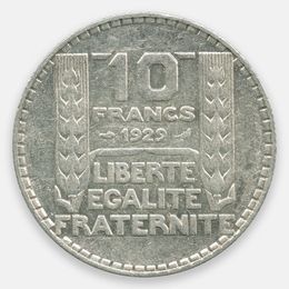 10 франков 1929 Франция (XFine)
