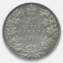 50 центов 1912 Канада (Very Fine)