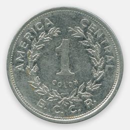 1 колон 1982-1994 Коста-Рика (Very Fine)