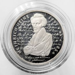 Генрих Гейне 10 марок 1997 Германия (Proof)