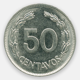 50 сентаво 1963 - 1982 Эквадор (XFine)
