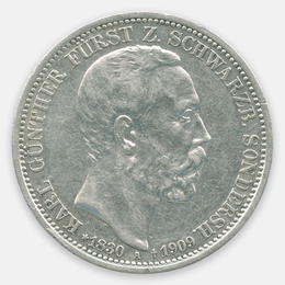 Смерть Карла Гюнтера 3 марки 1909 Германия (Шварцбург-Зондерсгаузен) (XFine)