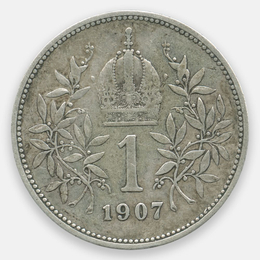 1 крона 1907 Австрия (XFine)