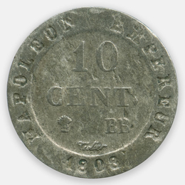 10 сантимов 1808 Франция (Very Fine)