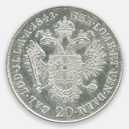20 крейцеров 1841 Австрия (XFine)