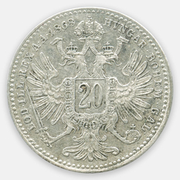 20 крейцеров 1868 Австрия (Very Fine)