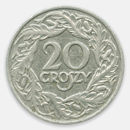 20 грошей 1923 Польша (магнитная) (Very Fine)