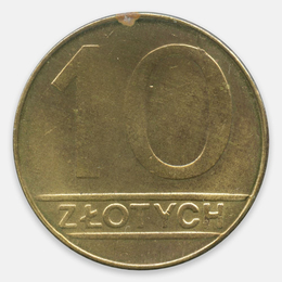 10 злотых 1989-1990 Польша (Very Fine)