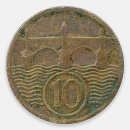 10 геллеров 1923 Чехословакия (Very Good)