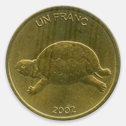 Черепаха 1 франк 2002 Конго (UNC)