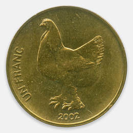 Петух 1 франк 2002 Конго (UNC)