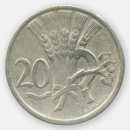 20 геллеров 1921-1938 Чехословакия (Very Fine)
