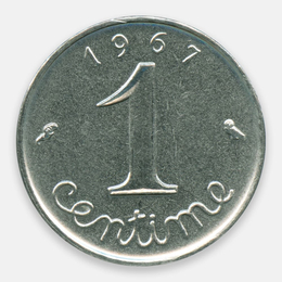 1 сантим 1962-2001 Франция (UNC)