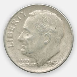 1 дайм 1953 США (Very Fine)
