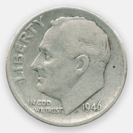 1 дайм 1946 США (Very Fine)
