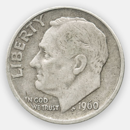1 дайм 1960 США (Very Fine)