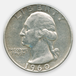 25 центов 1960 США (Very Fine)