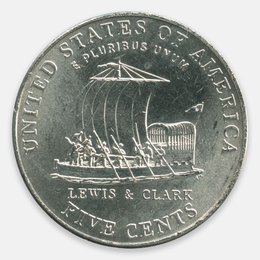 Экспедиция Льюиса и Кларка. Лодка 5 центов 2004 (P) США (XFine)