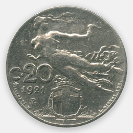 20 чентезимо 1921 Италия (Very Fine)